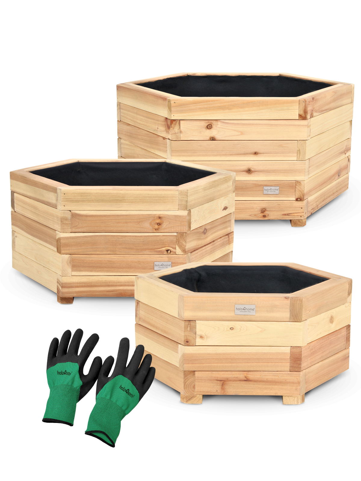 3er Set Outdoor Pflanzenkübel