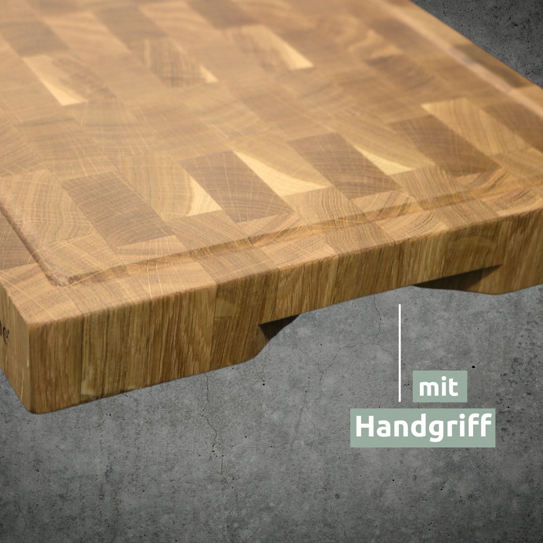 Premium Schneidebrett-Set | Stirnholz aus Eiche