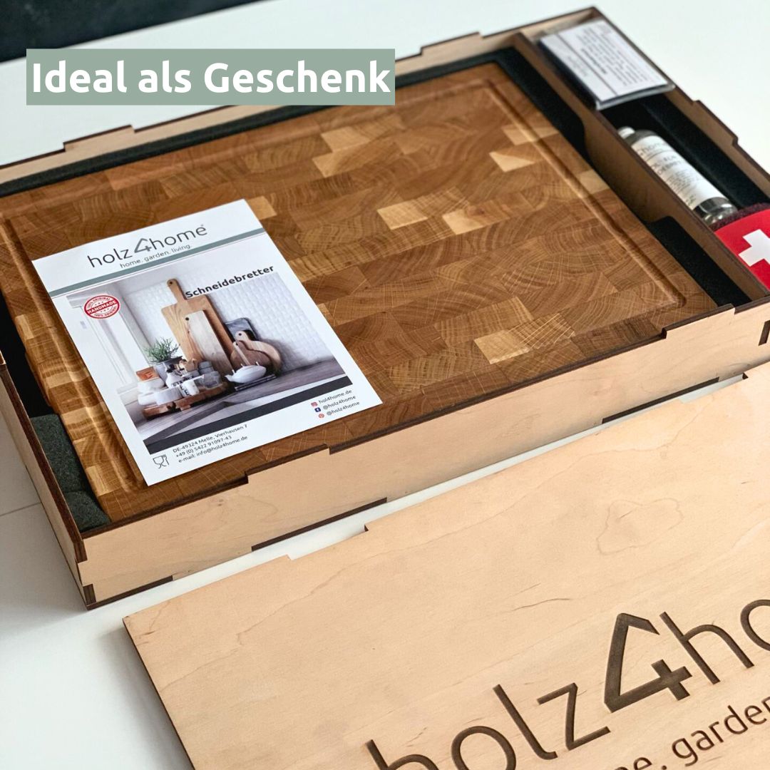 Premium Schneidebrett-Set | Stirnholz aus Eiche