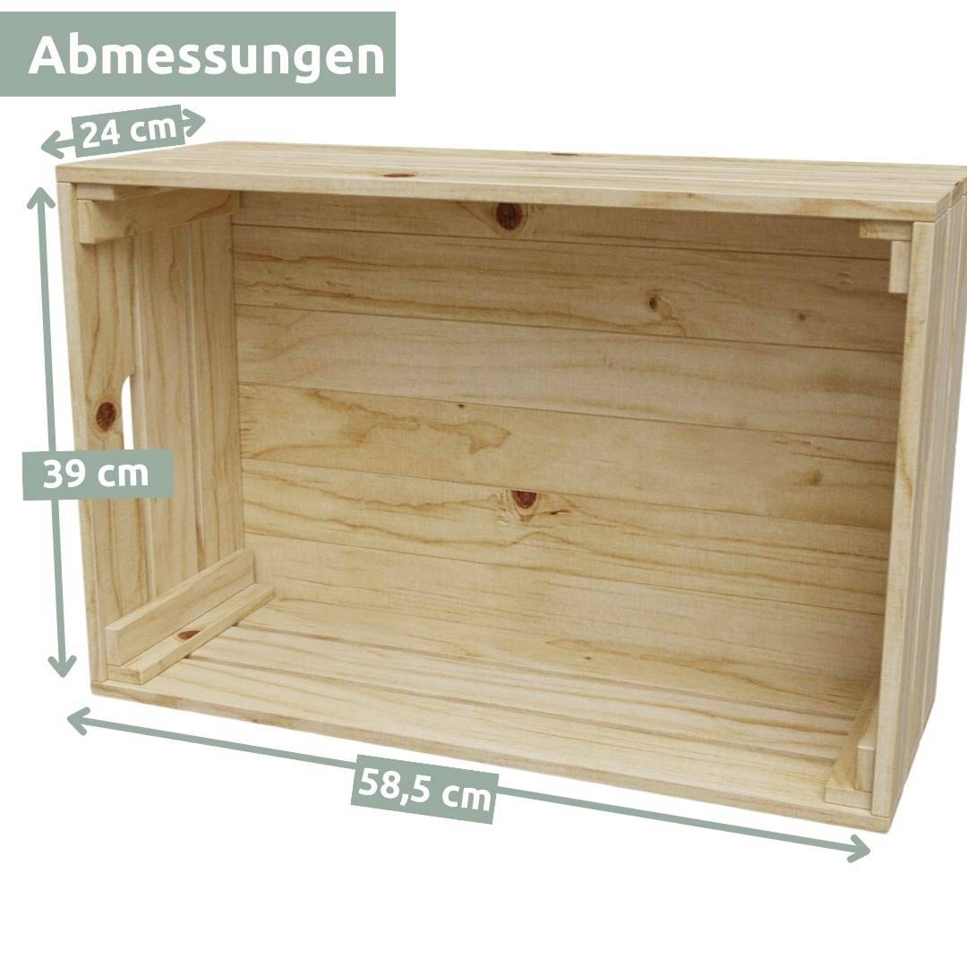 Holzkiste | Weinkiste „natur“ zum Dekorieren von holz4home®