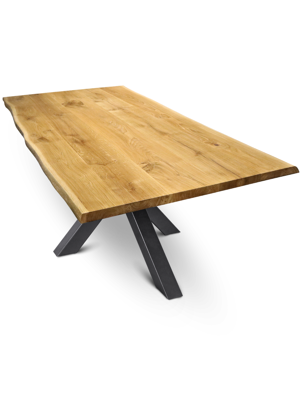 Massivholztisch mit Baumkante 180x85cm