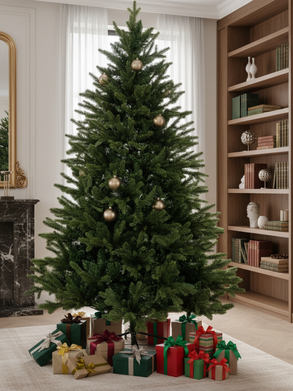 Künstlicher Weihnachtsbaum 130 cm inkl. Lichterkette