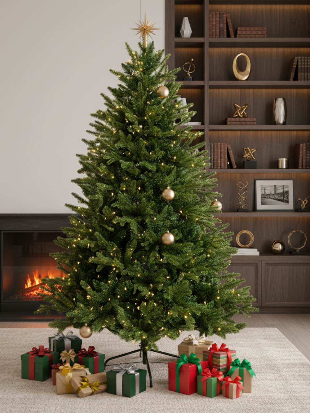 Künstlicher Weihnachtsbaum 130 cm inkl. Lichterkette