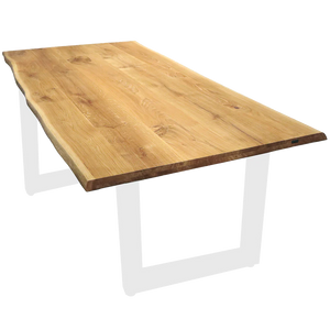 Eichentisch mit Baumkante 180cm x 100cm aufgedoppelt