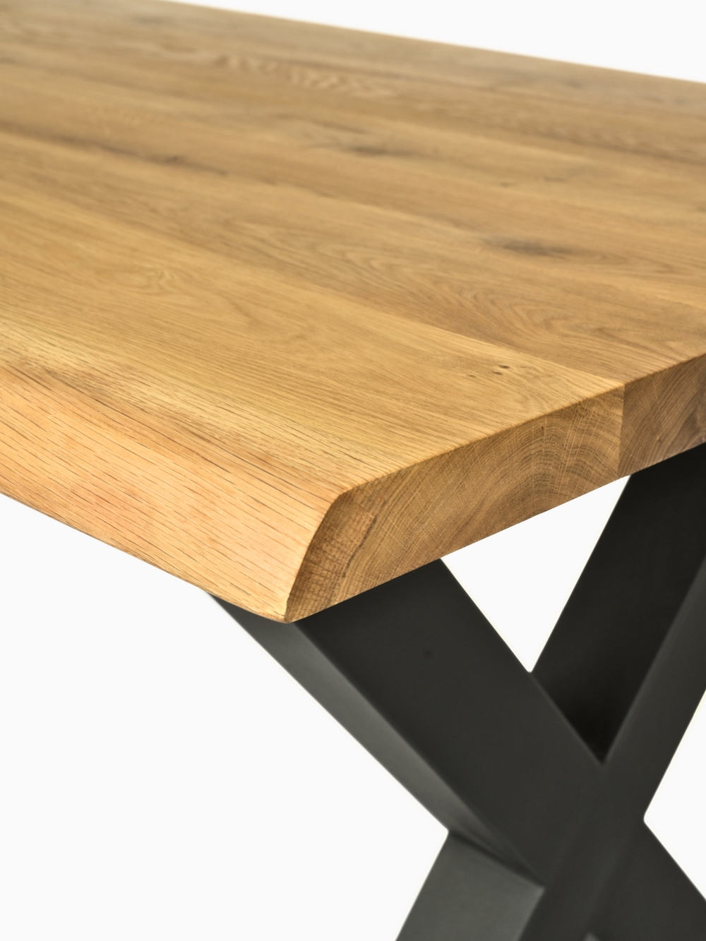 Massivholztisch mit Baumkante 180cm x 85cm
