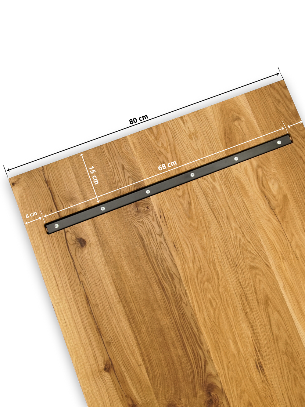 Tischplatte 140cm x 80cm mit Baumkante