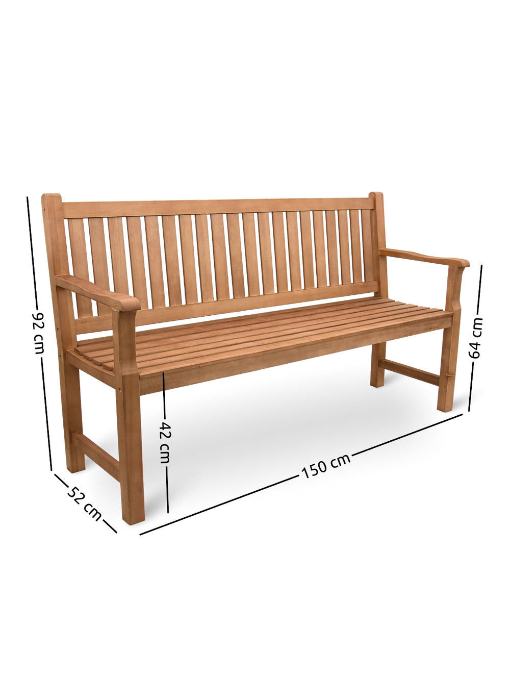 Gartenbank aus Holz 150cm