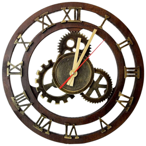 Wanduhr „Zahnrad“ aus Birkenholz