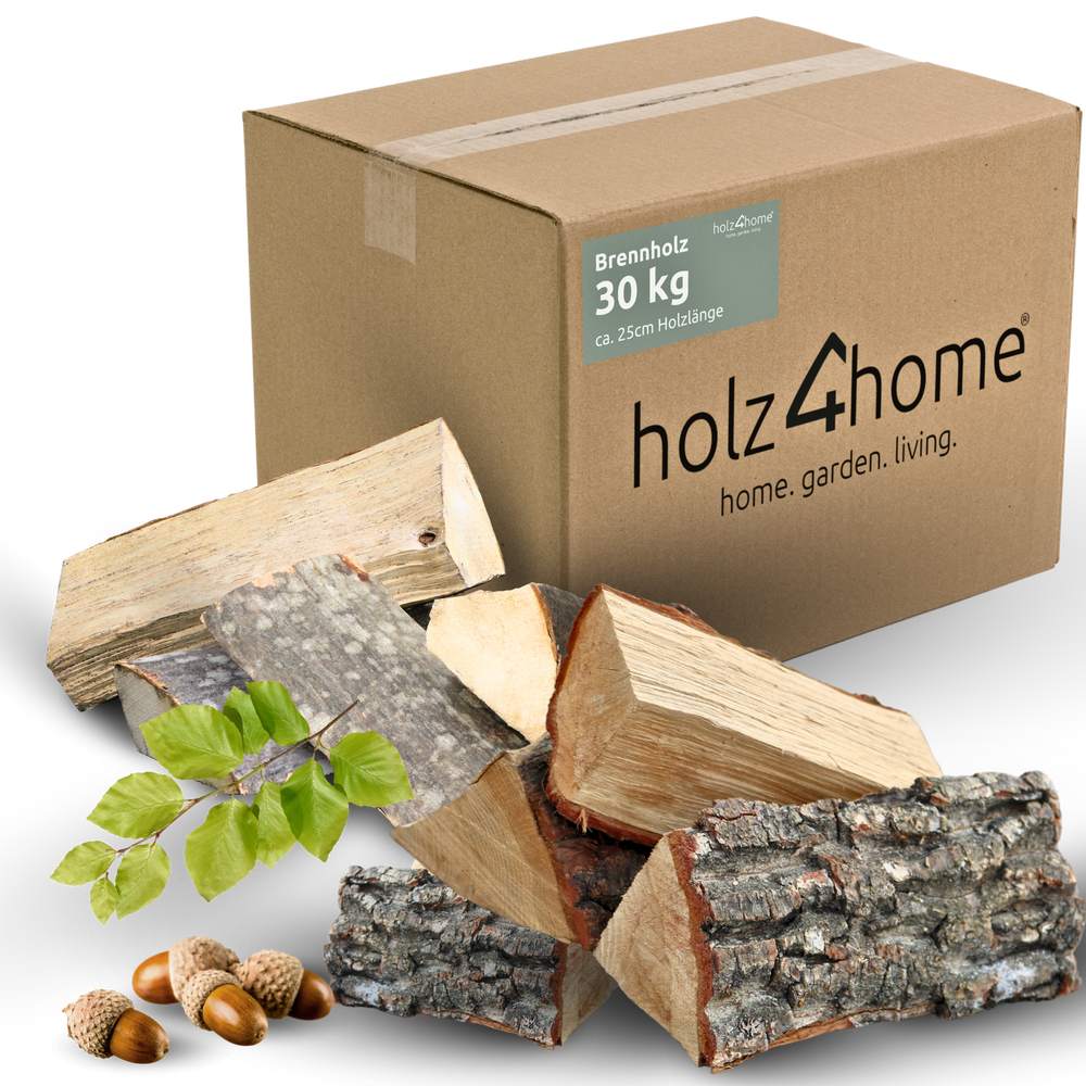 Brennholz Mischholz 30kg im Karton
