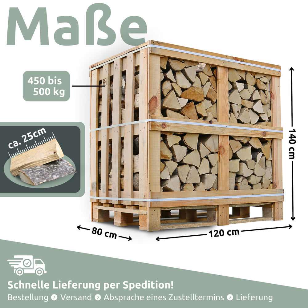 Brennholz Hainbuche 25 cm 1RM/ 1,6 SRM
