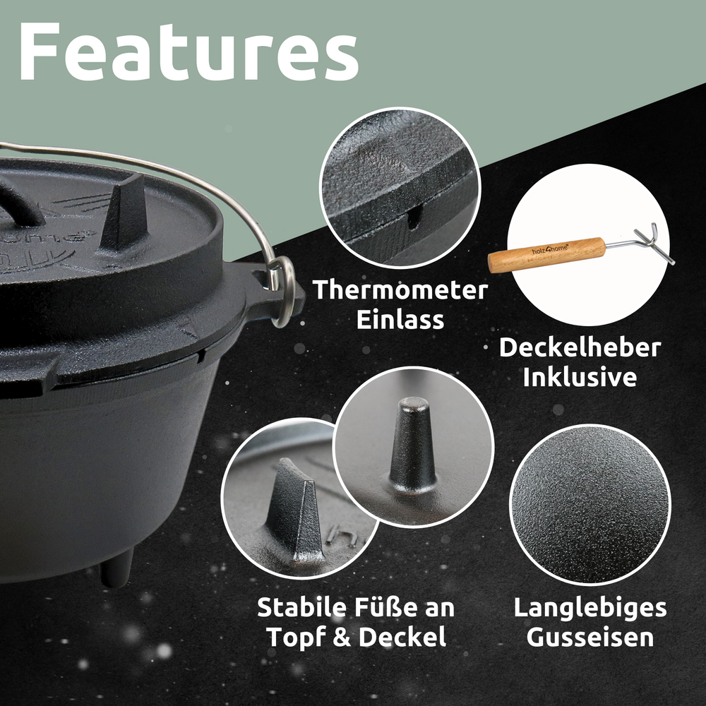 4,7 Liter Dutch Oven Set 9-teilig