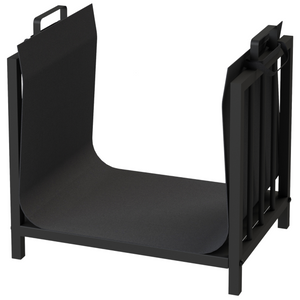 Kaminholzregal Schwarz