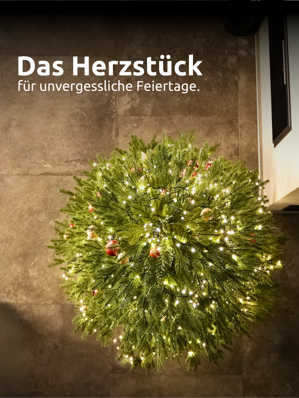 Künstlicher Weihnachtsbaum 130 cm inkl. Lichterkette