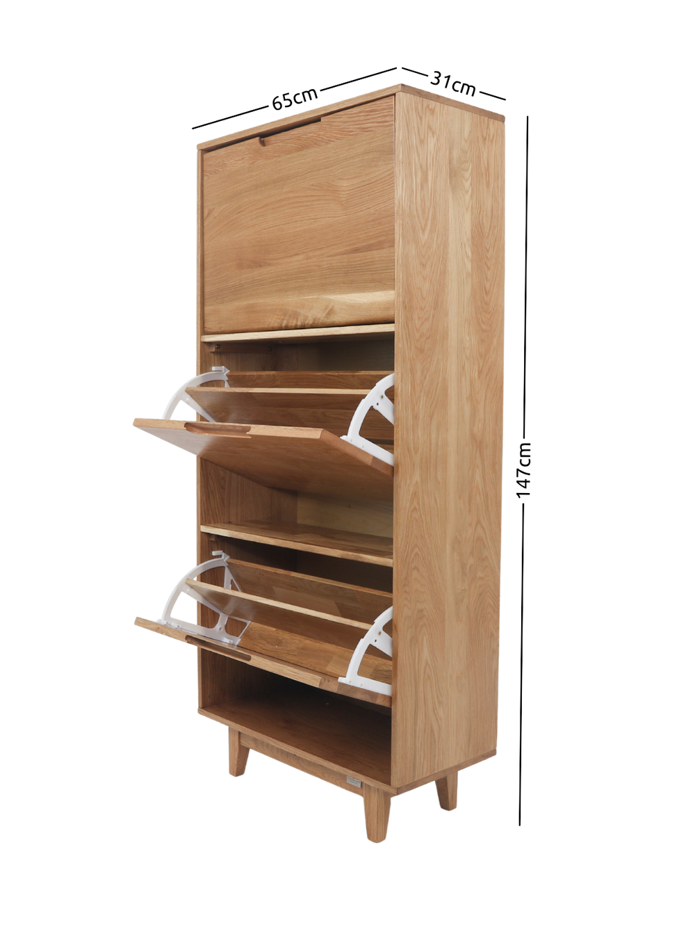 Schuhschrank aus Eichenholz