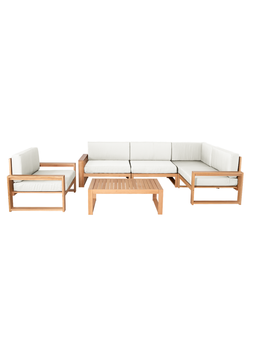 Gartenlounge Eiche - Weiß
