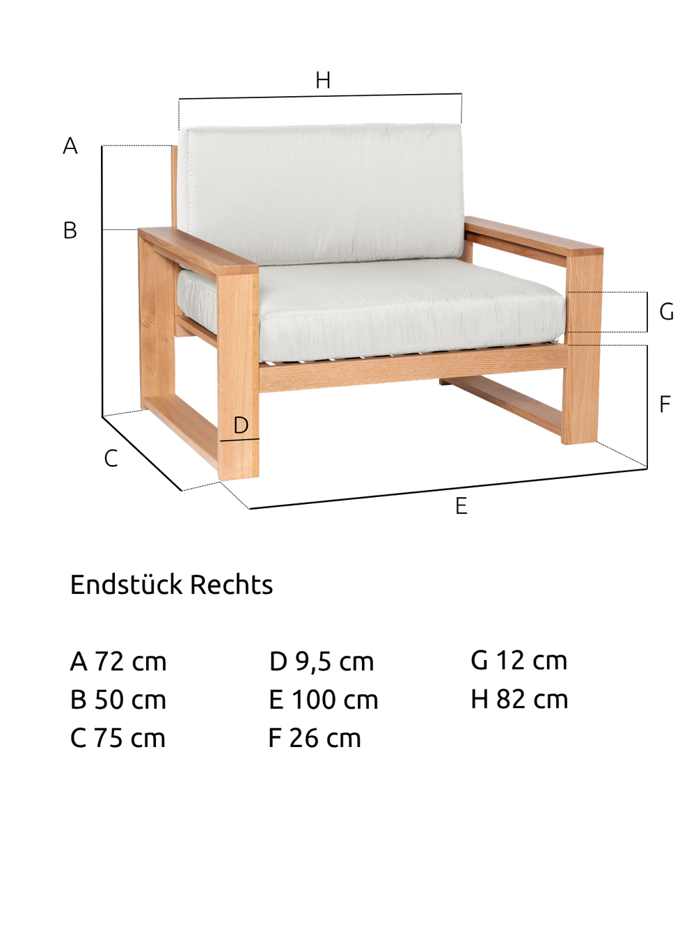 Gartenlounge Sessel - Weiß