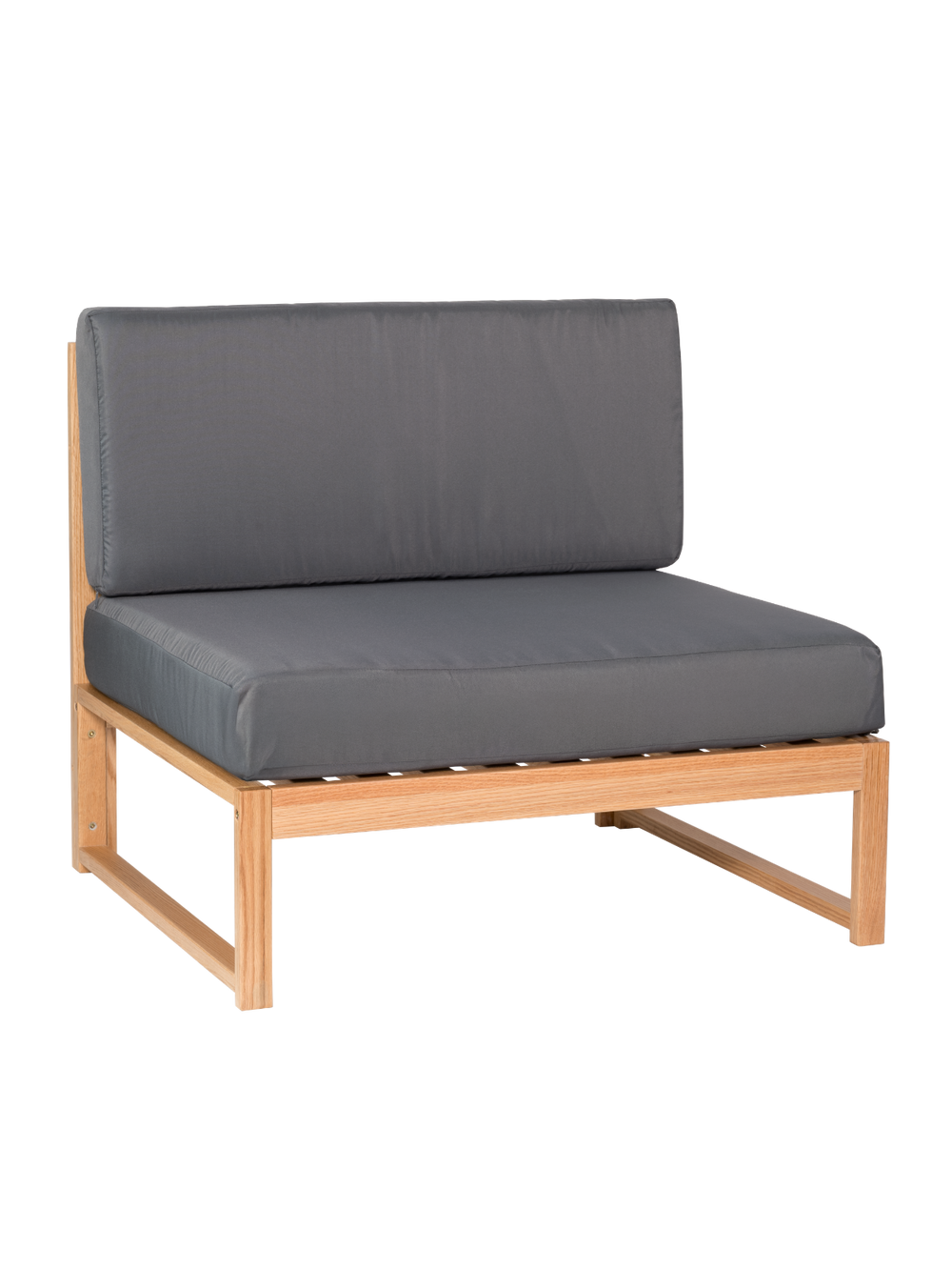 Gartenlounge Eiche 3er Sofa + Tisch - Anthrazit