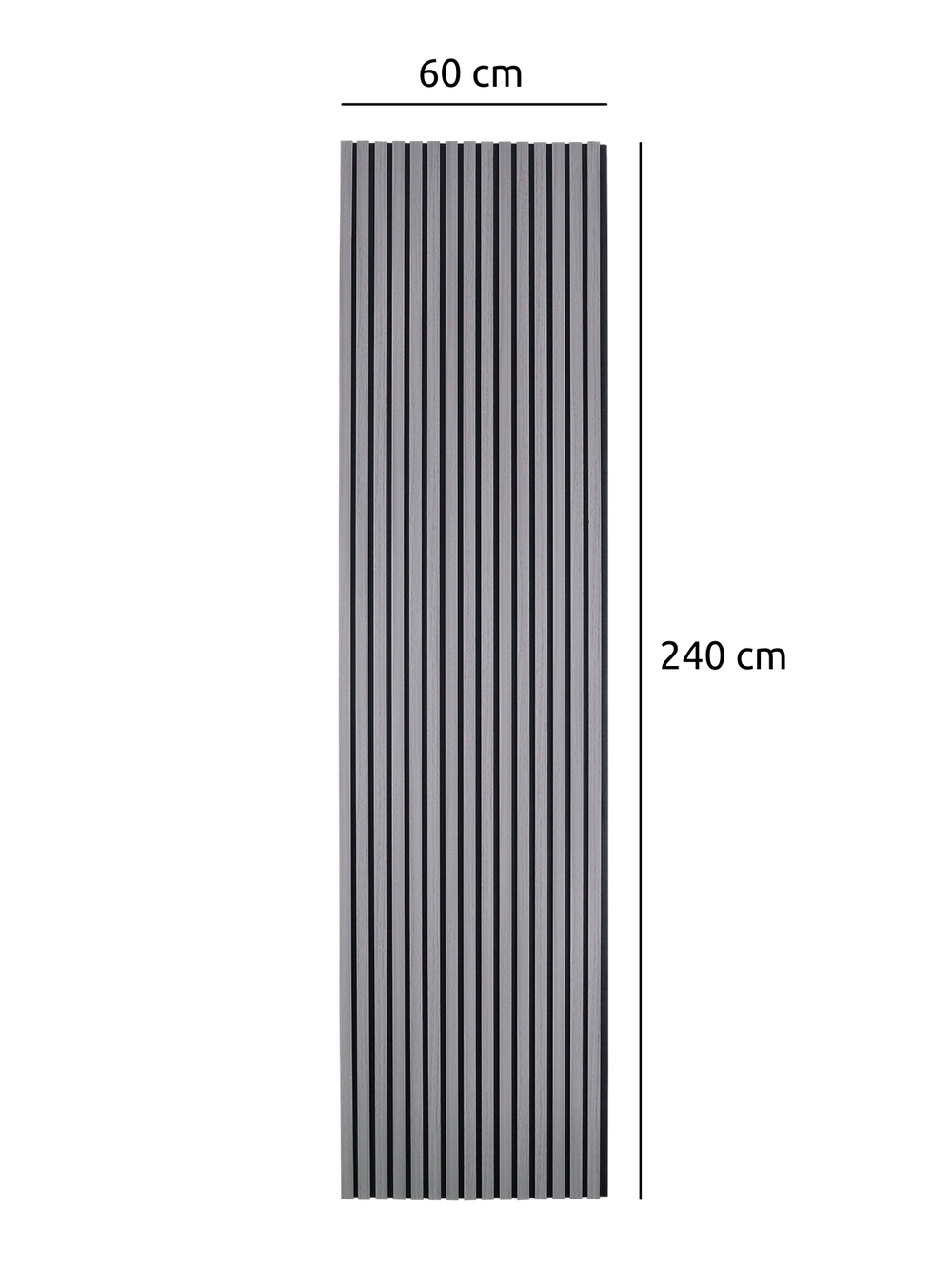 Akustikpaneele Dunkelgrau 240x60cm - 4er Set