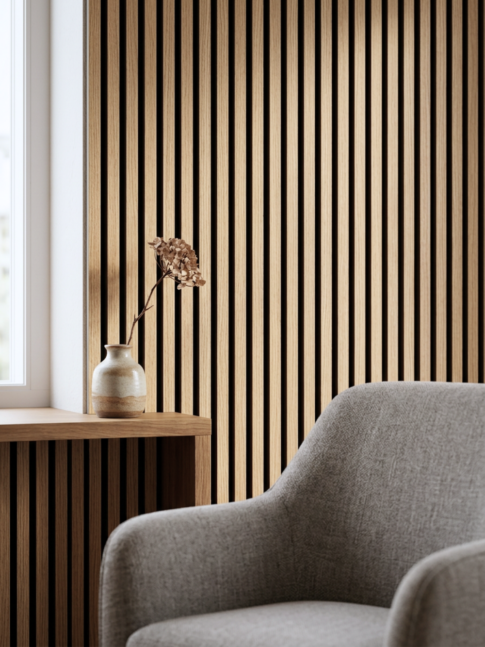 Akustikpaneele Eiche 240x60cm - 4er Set