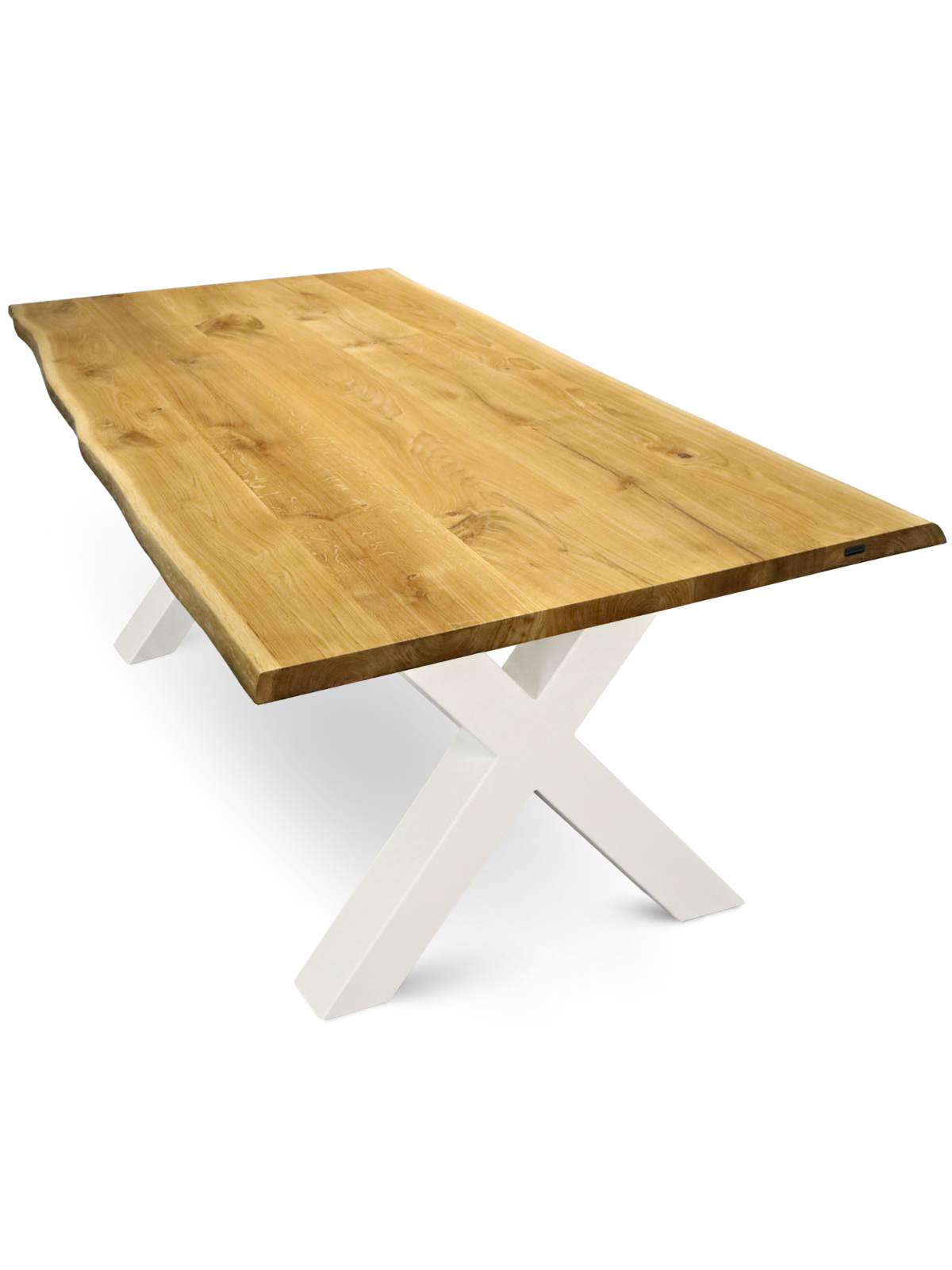 Massivholztisch mit Baumkante 280x100cm