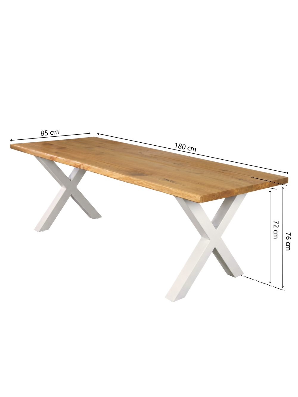 Massivholztisch gerade Kante 180x85cm