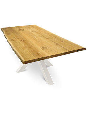 Massivholztisch mit Baumkante 200x100cm