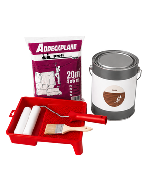Sauna Anstrich Set - Nuss