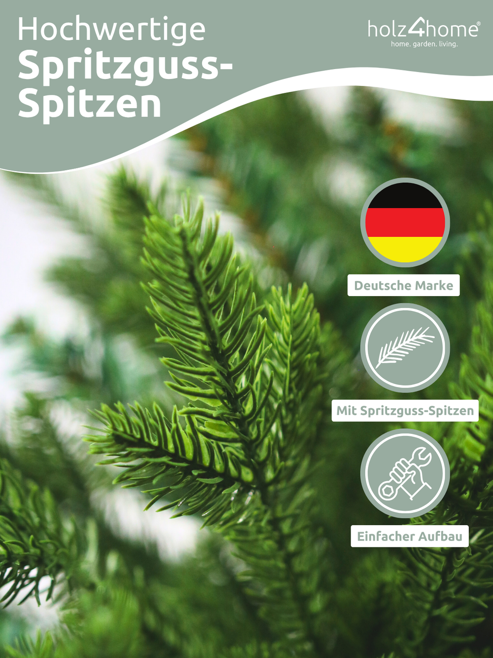 Künstlicher Weihnachtsbaum 130 cm inkl. Lichterkette