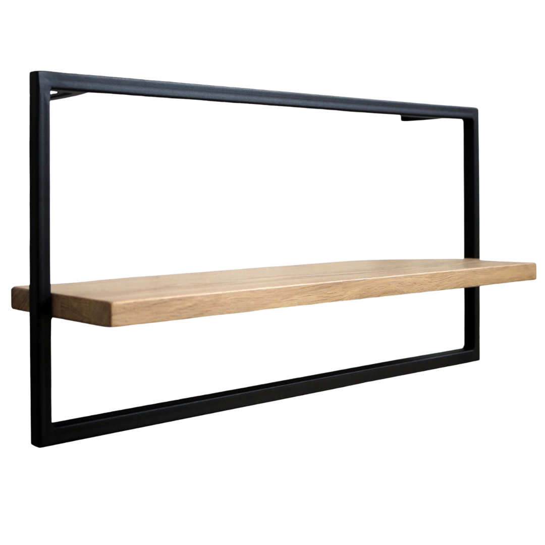 Wandregal long in schwarz gerahmt von holz4home®