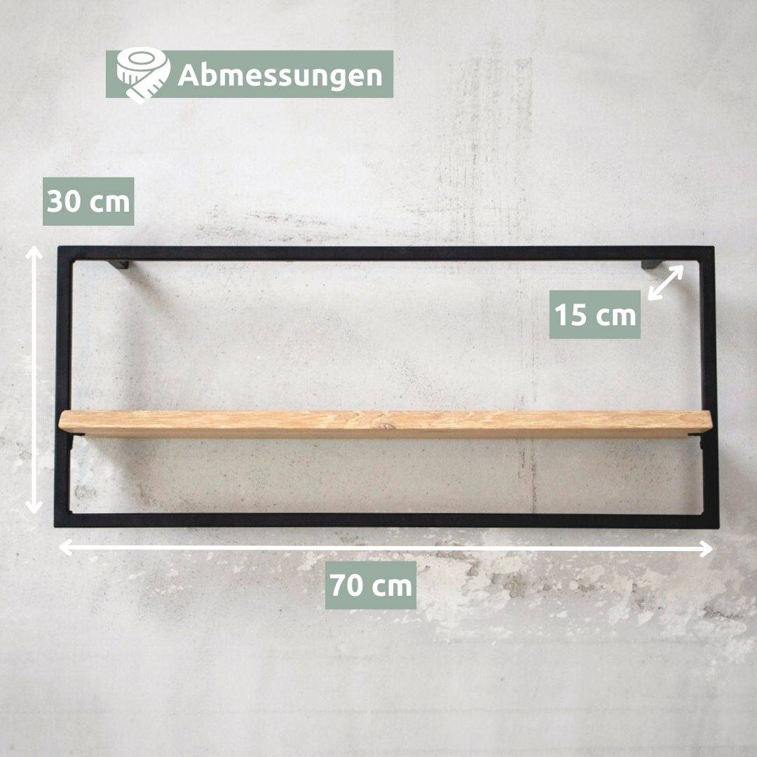Wandregal long in schwarz gerahmt von holz4home®