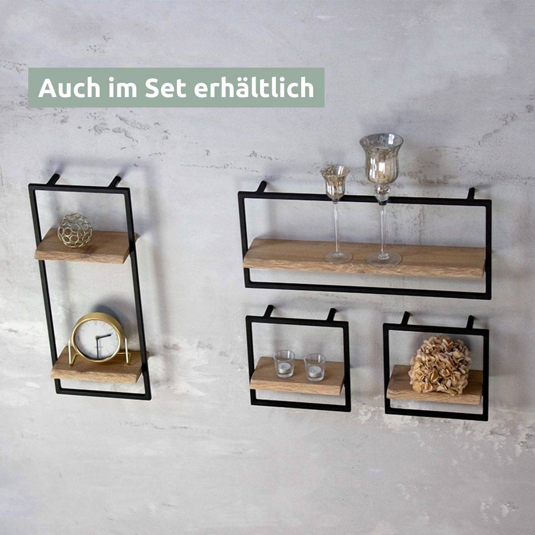 Wandregal long in schwarz gerahmt von holz4home®