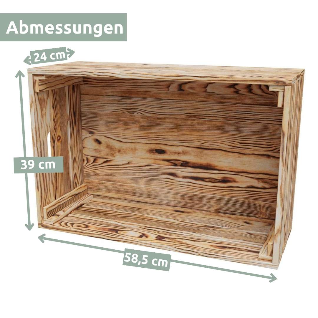 7 tlg. Set Holzkiste | Weinkiste zum Dekorieren