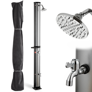 Outdoor Solardusche mit Wasserspeicher