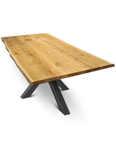 Massivholztisch mit Baumkante 200cm x 100cm