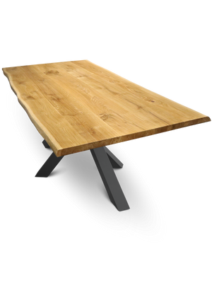 Massivholztisch mit Baumkante 180cm x 85cm