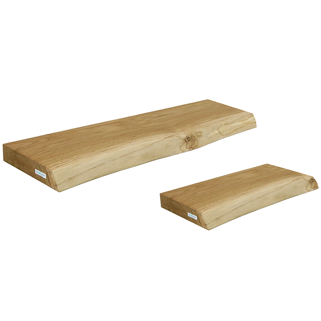 Wandregal-Set I 70cm & 40cm | Eiche Massiv I 2-teilig